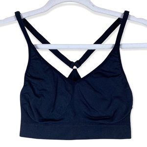 Pro-Fit Seamless Size Small Color Black Racerback Adjustable Straps Sports Bra